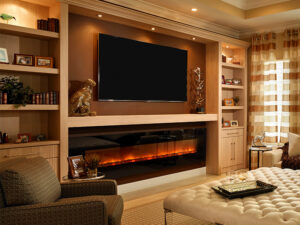 Electric Fireplace with Mantel 2