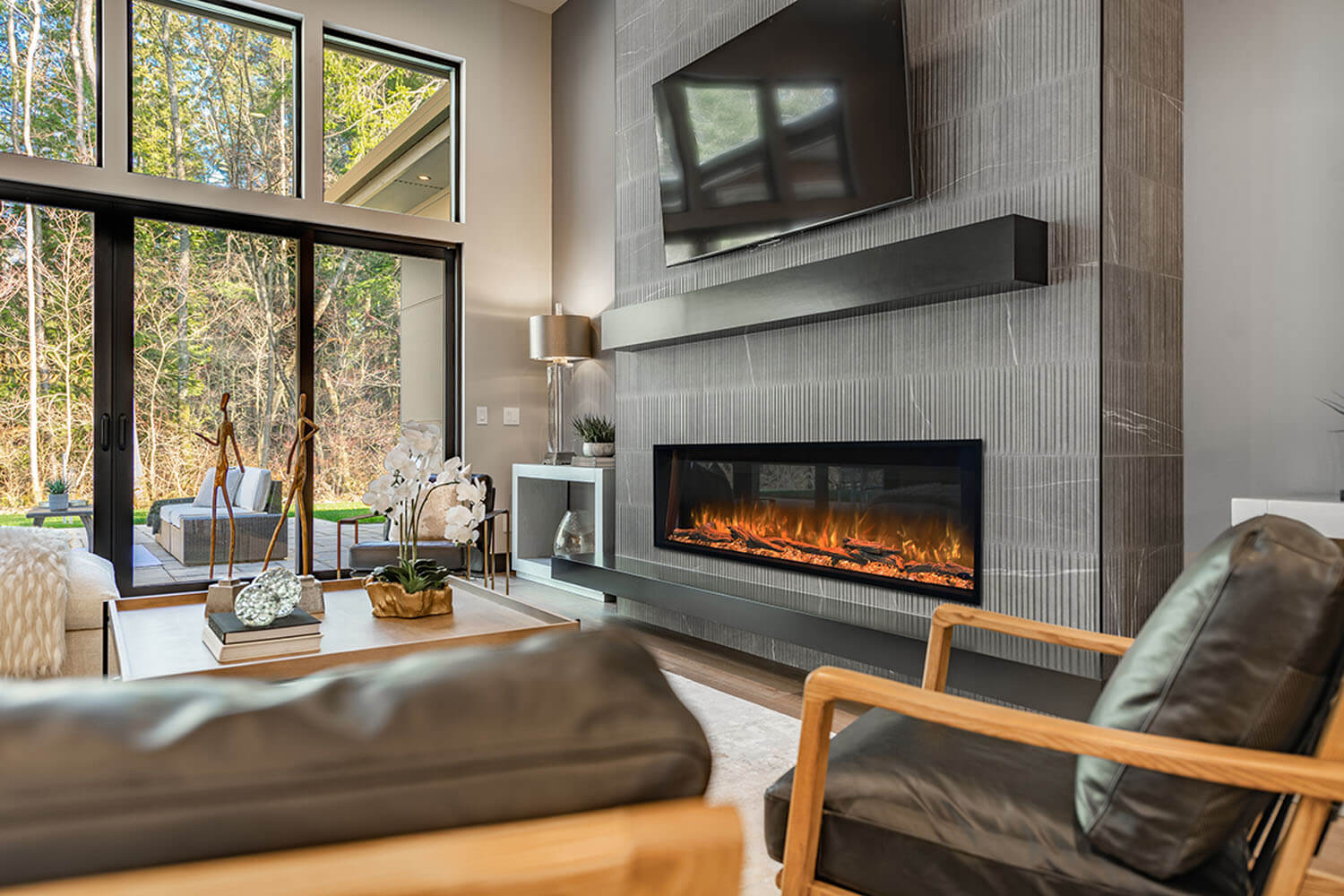 Modern Flames Landscape Pro Slim in living room modern flames fireplace